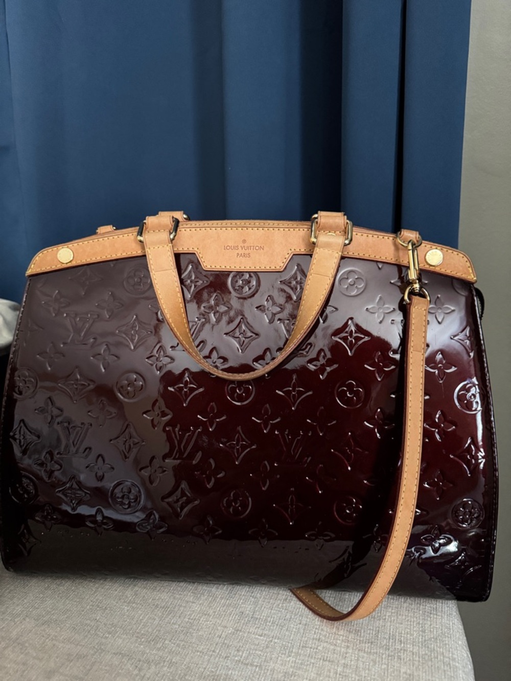 Louis Vuitton patent leather bag